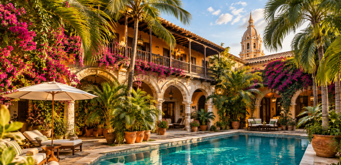 Cartagena Luxury Colonial Hotel Courtyard Pool
